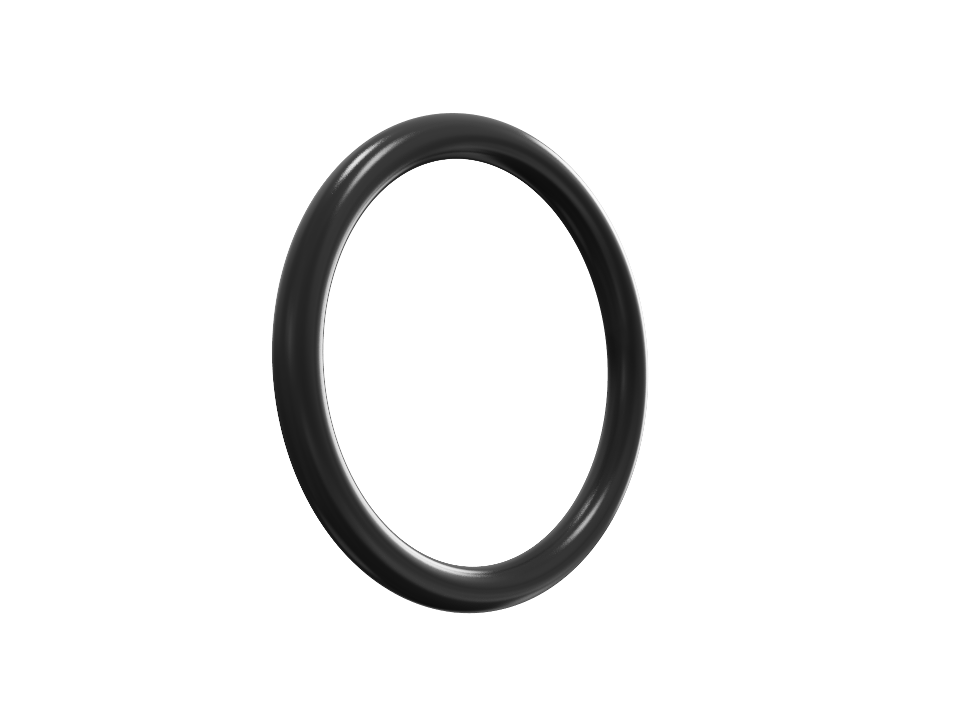 Black Aperflu 2275 FFKM O-ring angle view on white background