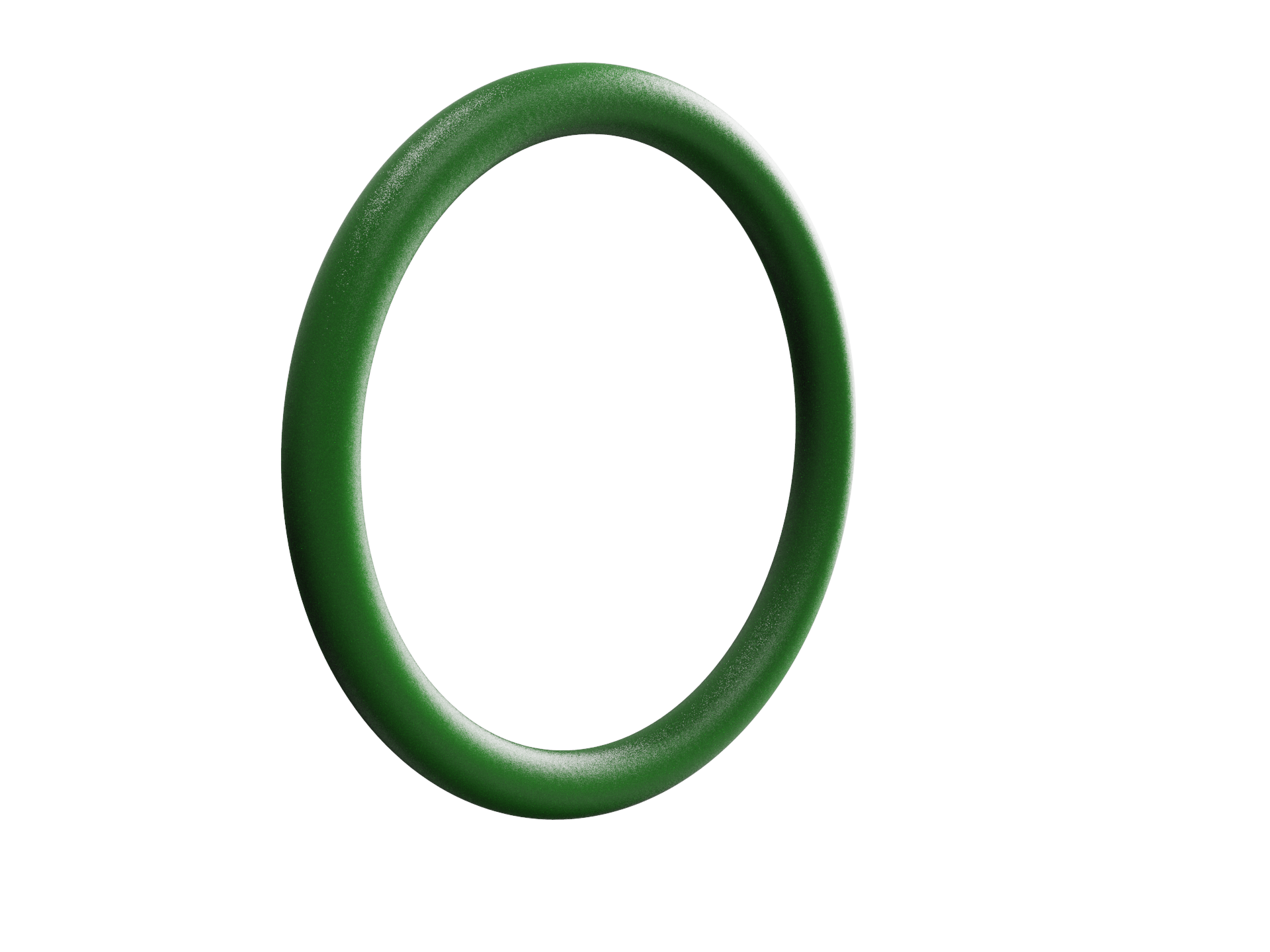 Green Aperflu 2275 FFKM O-ring on white background